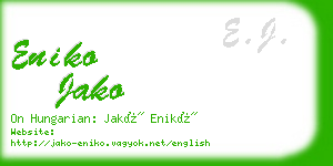 eniko jako business card